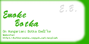 emoke botka business card